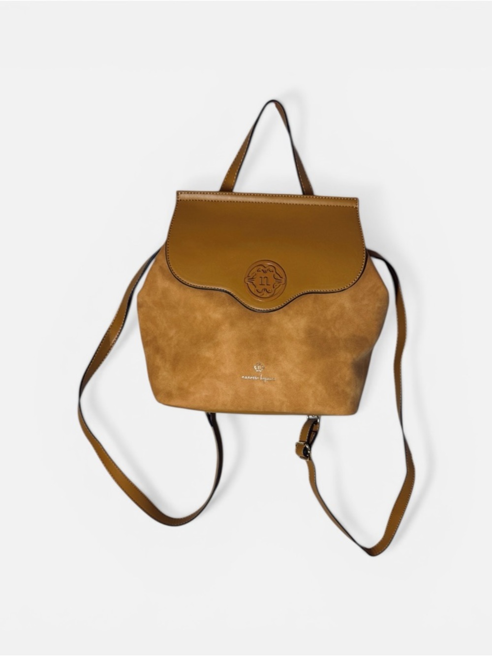 Nanette Lepore Cognac color Mini Vegan leather backpack purse